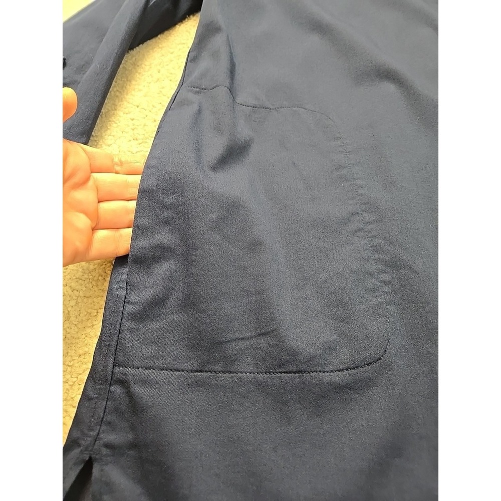 NWT Chico's 2 US 12 Classic Navy No Iron Stretch Maxi Pocket Tunic Office Classi - Picture 9 of 14